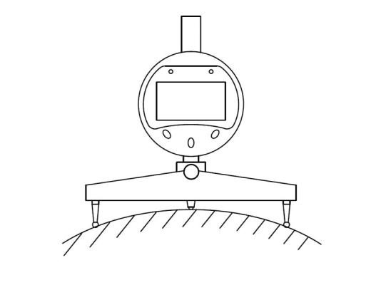 Digitalt radie mäter 5-700x0,01 mm för in- och utvändig mätning